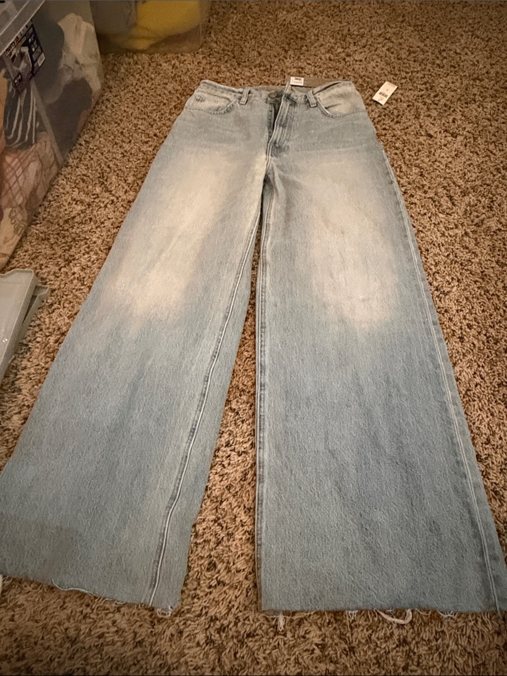 Hudson Jeans James Pale Blue High-Rise Wide Leg Denim - Picture 1 of 5